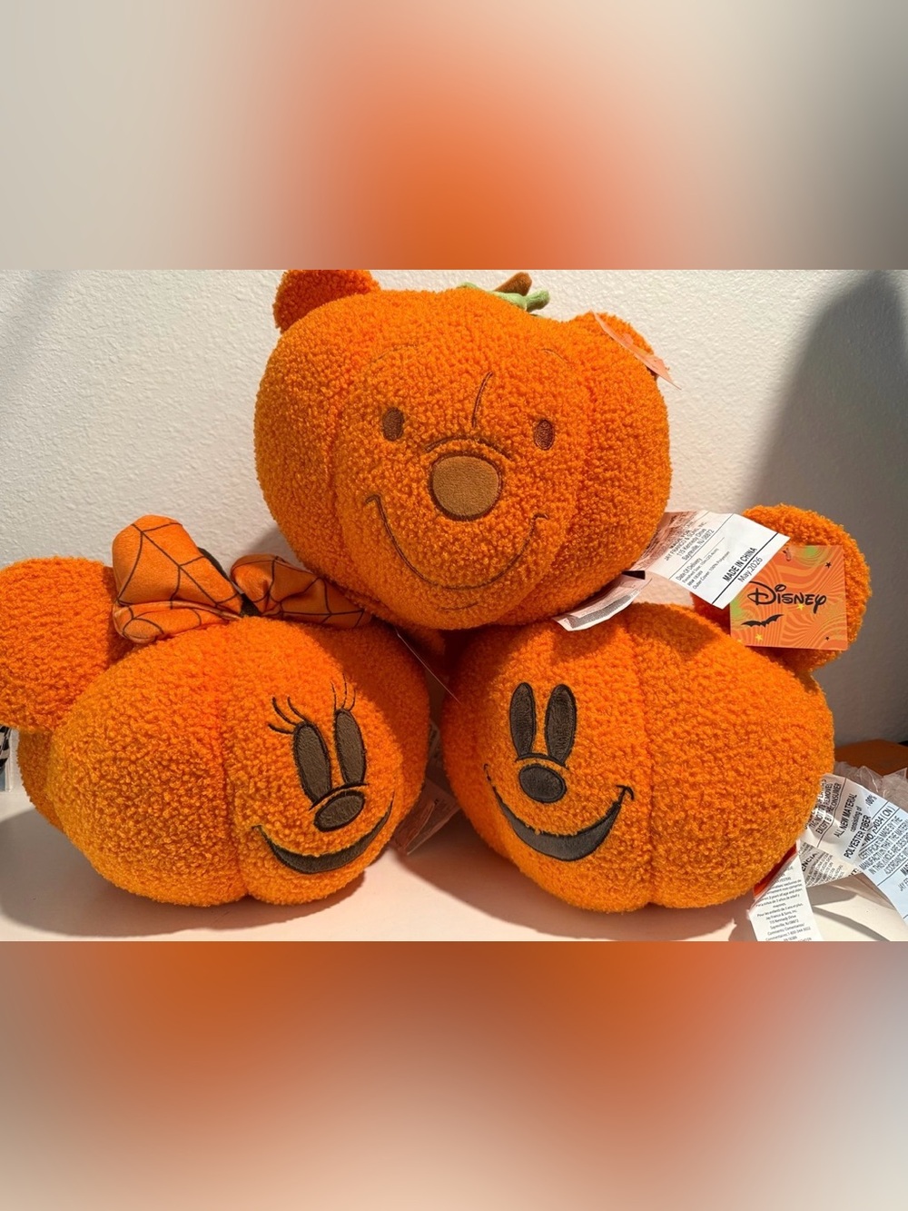 Aldi x Disney MINNIE MICKEY WINNIE THE POOH Pumpkin Halloween Throw Pillow 🧡